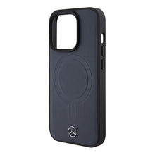 Заредете изображение във визуализатора на галерията – Original Case MERCEDES hardcase Smooth Leather MagSafe MEHMP15X23RCMV for Iphone 15 Pro Max Navy
