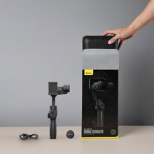 Заредете изображение във визуализатора на галерията – Baseus 3-Axis Smartphone Handheld Gimbal Stabilizer for photos and video recording iOS Android compatible Live Vlog YouTube TikTok gray (SUYT-0G) - TopMag
