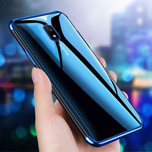 Заредете изображение във визуализатора на галерията – Clear Color Case Gel TPU Electroplating frame Cover for Xiaomi Redmi 8A blue - TopMag
