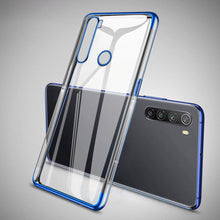 Заредете изображение във визуализатора на галерията – Clear Color Case Gel TPU Electroplating frame Cover for Motorola G8 Plus blue - TopMag
