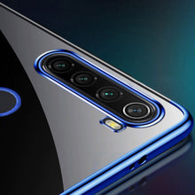 Заредете изображение във визуализатора на галерията – Clear Color Case Gel TPU Electroplating frame Cover for Motorola G8 Plus blue - TopMag
