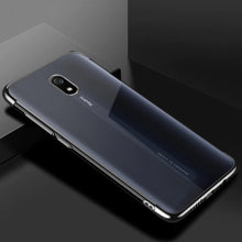 Заредете изображение във визуализатора на галерията – Clear Color Case Gel TPU Electroplating frame Cover for Xiaomi Redmi 8A black - TopMag
