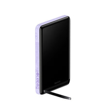 Заредете изображение във визуализатора на галерията – Baseus Magnetic Bracket Wireless Fast Charge Power Bank 10000mAh 20W Purple（With Xiaobai series fast charging Cable Type-C to Type-C 60W(20V/3A) 50cm White）
