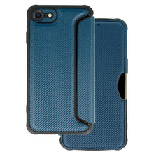 Заредете изображение във визуализатора на галерията – Razor Carbon Book Case for Iphone 7/8/SE 2020/SE 2022 navy
