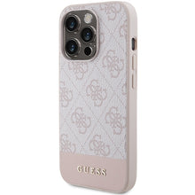 Заредете изображение във визуализатора на галерията – Original Case GUESS hardcase 4G Stripe Collection GUHCP15LG4GLPI for Iphone 15 Pro pink
