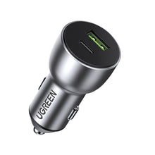 Заредете изображение във визуализатора на галерията – Ugreen car charger USB / USB Type C Quick Charge 3.0 Power Delivery 36 W 3 A gray (CD213 60980) - TopMag
