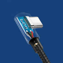Заредете изображение във визуализатора на галерията – Ugreen angle cable USB cable - USB Type C Quick Charge 3.0 QC3.0 3 A 2 m gray (US176 20857) - TopMag
