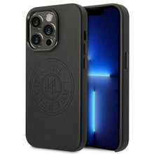 Заредете изображение във визуализатора на галерията – Karl Lagerfeld KLHCP14XFWHK iPhone 14 Pro Max 6,7" hardcase czarny/black Leather Perforated Logo
