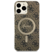 Заредете изображение във визуализатора на галерията – Original Case GUESS hardcase 4G MagSafe GUHMP13XH4STW for Iphone 13 Pro Max brown
