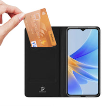 Заредете изображение във визуализатора на галерията – Dux Ducis Skin Pro case for Oppo A17 cover with flip card wallet stand black
