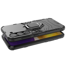 Заредете изображение във визуализатора на галерията – Ring Armor case for Samsung Galaxy S23 armored cover magnetic holder ring black
