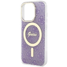 Заредете изображение във визуализатора на галерията – Guess GUHMP14LH4STU iPhone 14 Pro 6.1" purple/purple hardcase 4G MagSafe
