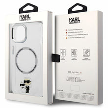 Заредете изображение във визуализатора на галерията – Karl Lagerfeld KLHMP13MHNKCIT iPhone 13 6.1" hardcase transparent Iconic Karl&amp;Choupette Magsafe
