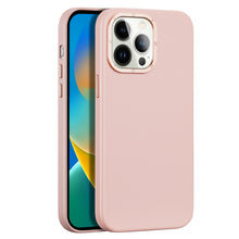 Заредете изображение във визуализатора на галерията – Dux Ducis Grit Leather Case for iPhone 14 Pro Elegant Faux Leather Cover (MagSafe Compatible) Pink
