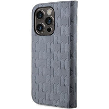 Заредете изображение във визуализатора на галерията – Karl Lagerfeld KLBKP14XSAKLHPG iPhone 14 Pro Max 6.7" bookcase silver/silver Saffiano Monogram
