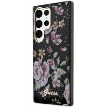 Заредете изображение във визуализатора на галерията – Guess GUHCS23LHCFWSK S23 Ultra S918 black/black hardcase Flower Collection
