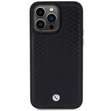 Заредете изображение във визуализатора на галерията – BMW Leather Diamond Pattern case for iPhone 15 Pro Max - black
