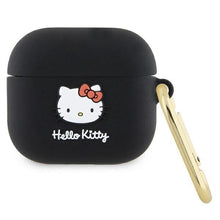 Заредете изображение във визуализатора на галерията – Hello Kitty Silicone 3D Kitty Head case for AirPods 3 - black
