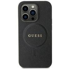 Заредете изображение във визуализатора на галерията – Original Case GUESS hardcase Saffiano MagSafe GUHMP13LPSAHMCK for Iphone 13 Pro black
