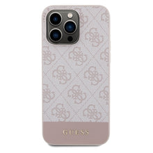 Заредете изображение във визуализатора на галерията – Original Case GUESS 4G Stripe Collection hardcase GUHCP15XG4GLPI for Iphone 15 Pro Max pink
