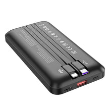 Заредете изображение във визуализатора на галерията – Hoco power bank 10 000mah lcd + cable + pd20w + qc3.0 j90a black
