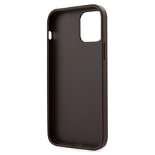 Заредете изображение във визуализатора на галерията – Guess GUHCP12MG4GLBR iPhone 12/12 Pro 6,1" brązowy/brown hardcase 4G Stripe Collection
