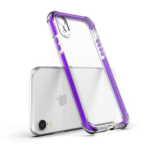 Заредете изображение във визуализатора на галерията – Spring Armor clear TPU gel rugged protective cover with colorful frame for iPhone XR black
