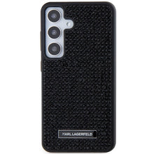 Заредете изображение във визуализатора на галерията – Karl Lagerfeld Rhinestone Metal Logo case for Samsung Galaxy S24 - black
