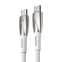 Заредете изображение във визуализатора на галерията – Baseus Glimmer Series cable with fast charging USB-C 480Mb/s PD 100W 1m white
