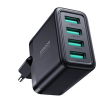 Заредете изображение във визуализатора на галерията – Joyroom JR-TCN03 4xUSB-A 24W 4.8A mains charger - black
