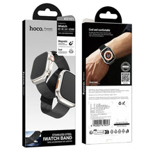 Заредете изображение във визуализатора на галерията – HOCO magnetic stainless steel strap for Apple Watch 42 / 44 / 45 /49 mm AS101 black
