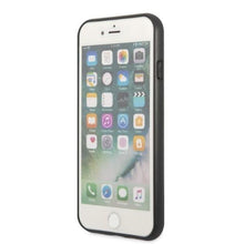 Заредете изображение във визуализатора на галерията – Guess GUHCI8PSATPK iPhone 7/8 SE 2020 / SE 2022 hardcase black/black hardcase Saffiano Triangle Logo Cardslot
