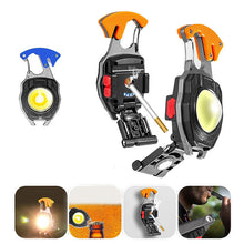 Заредете изображение във визуализатора на галерията – Mini flashlight LED keychain W5147 Type C with 2 screwdriver bits orange
