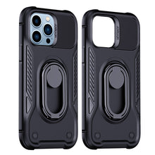 Заредете изображение във визуализатора на галерията – Joyroom Dual Hinge case for iPhone 14 armored case with a stand and a ring holder black
