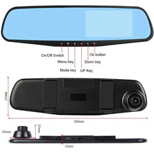 Заредете изображение във визуализатора на галерията – Car Dash Cam DVR-01 Mirror 4,0 inches + rear camera
