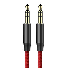 Заредете изображение във визуализатора на галерията – Baseus Yiven M30 stereo AUX audio cable 3.5 mm male mini jack 1.5m red-black (CAM30-C91)
