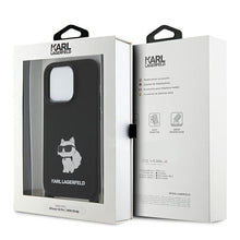 Заредете изображение във визуализатора на галерията – Karl Lagerfeld KLHCP15LSCBSCNK iPhone 15 Pro 6.1" hardcase black/black Crossbody Silicone Choupette
