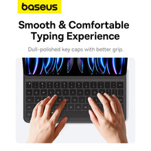 Заредете изображение във визуализатора на галерията – Baseus Brilliance Series keyboard case for iPad 10.9'' 2022 (10th generation) + USB-C cable - black
