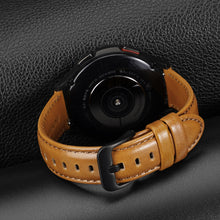 Заредете изображение във визуализатора на галерията – Dux Ducis Leather Strap Strap For Samsung Galaxy Watch / Huawei Watch / Honor Watch (20mm band) Leather Wristband Brown (Business Version)
