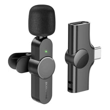 Заредете изображение във визуализатора на галерията – Borofone Lavalier wireless microphone BFK12 Trophy Typ C black
