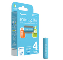 Заредете изображение във визуализатора на галерията – Rechargeable Batteries Panasonic Eneloop LITE HR03/AAA 550mAh - 4pcs blister pack
