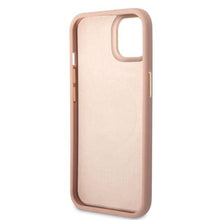 Заредете изображение във визуализатора на галерията – Guess GUHMP13MSAPSTP iPhone 13 6.1" pink/pink hardcase Peony Logo Plate MagSafe
