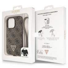Заредете изображение във визуализатора на галерията – Original Case GUESS hardcase Crossbody 4G Metal Logo GUHCP13XP4TDSCPW for Iphone 13 Pro Max brown
