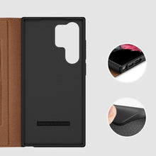 Заредете изображение във визуализатора на галерията – Dux Ducis Skin X2 case Samsung Galaxy S23 Ultra flip case wallet stand brown
