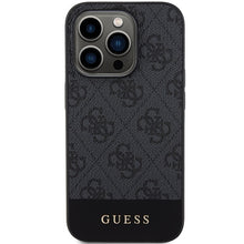 Заредете изображение във визуализатора на галерията – Original Case GUESS hardcase 4G Stripe Collection GUHCP15LG4GLGR for Iphone 15 Pro grey
