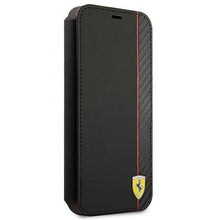 Заредете изображение във визуализатора на галерията – Ferrari FESAXFLBKP13LBK iPhone 13 Pro / 13 6,1" czarny/black book On Track Carbon Stripe
