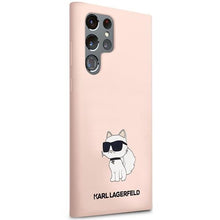 Заредете изображение във визуализатора на галерията – Karl Lagerfeld KLHCS23LSNCHBCP S23 Ultra S918 hardcase pink/pink Silicone Choupette
