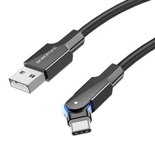 Заредете изображение във визуализатора на галерията – Borofone Cable BU41 Kelly - USB to Type C - 3A 1,2 metres black
