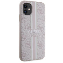 Заредете изображение във визуализатора на галерията – Guess GUHMN61P4RPSP iPhone 11 / Xr pink/pink hardcase 4G Printed Stripes MagSafe

