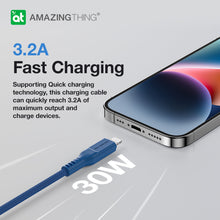 Заредете изображение във визуализатора на галерията – Amazing Thing Cable Thunder Pro CLA110MTHBU - USB to Lightning - 3,2A 1,1 metres blue
